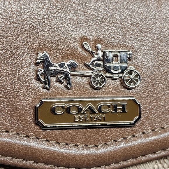 Preowned Coach brown/tan wallet - Picture 3 of 12
